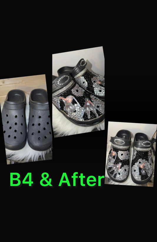 Customised Clogs size 11 Adult