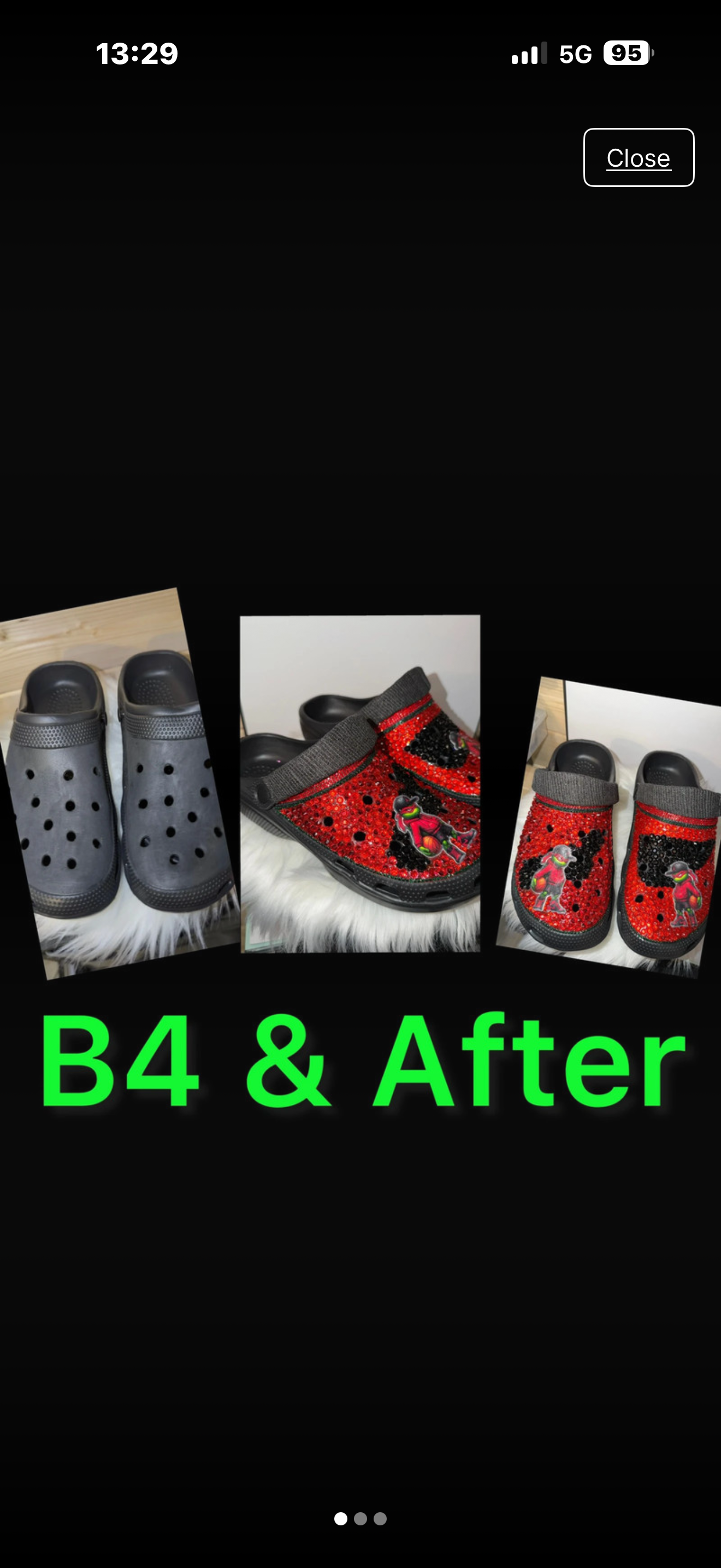 Customised Clogs size 9 Adult