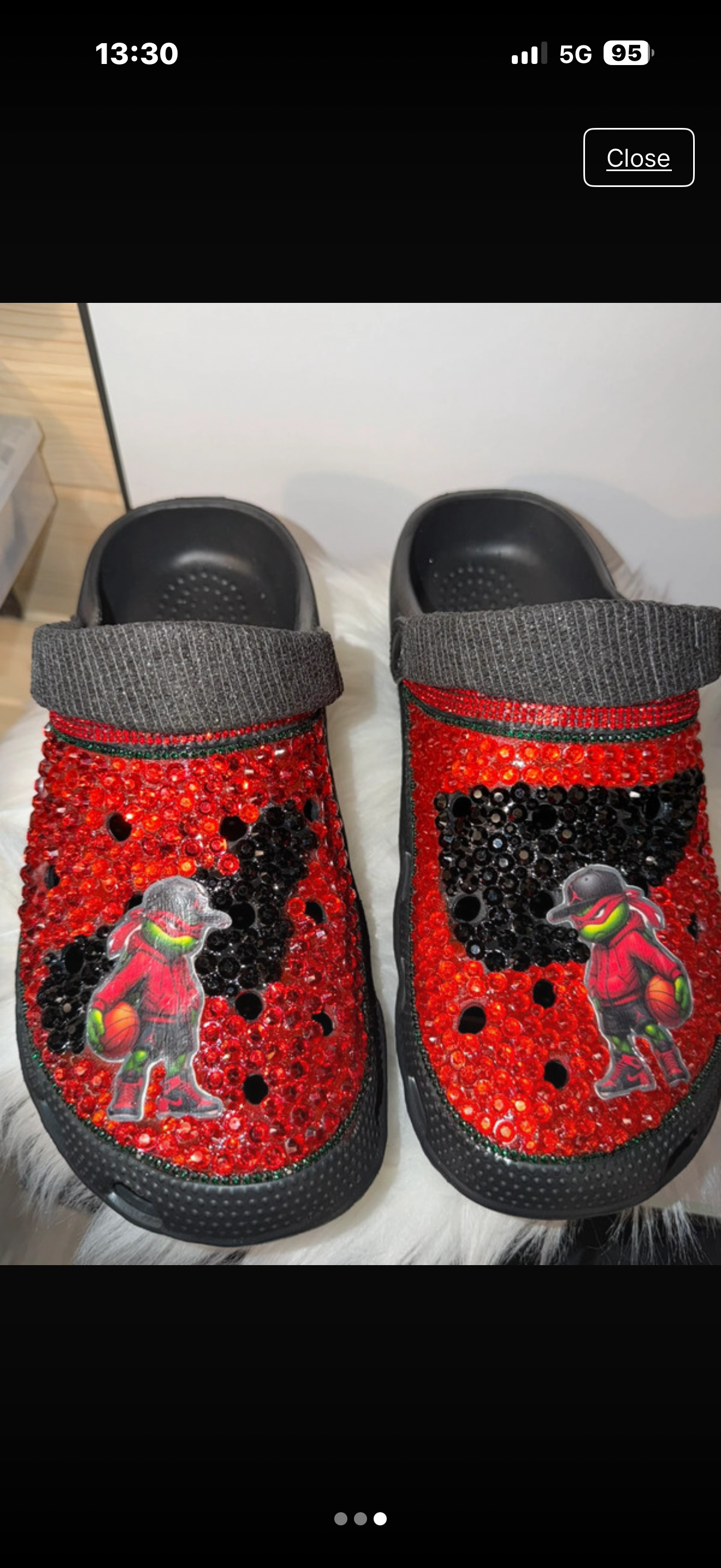 Customised Clogs size 9 Adult
