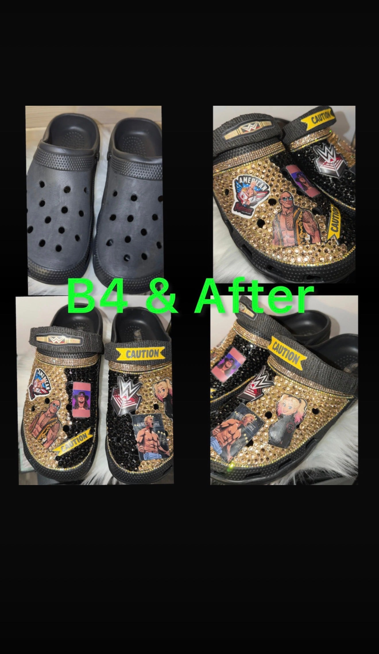 Customised Clogs size 12 Adult