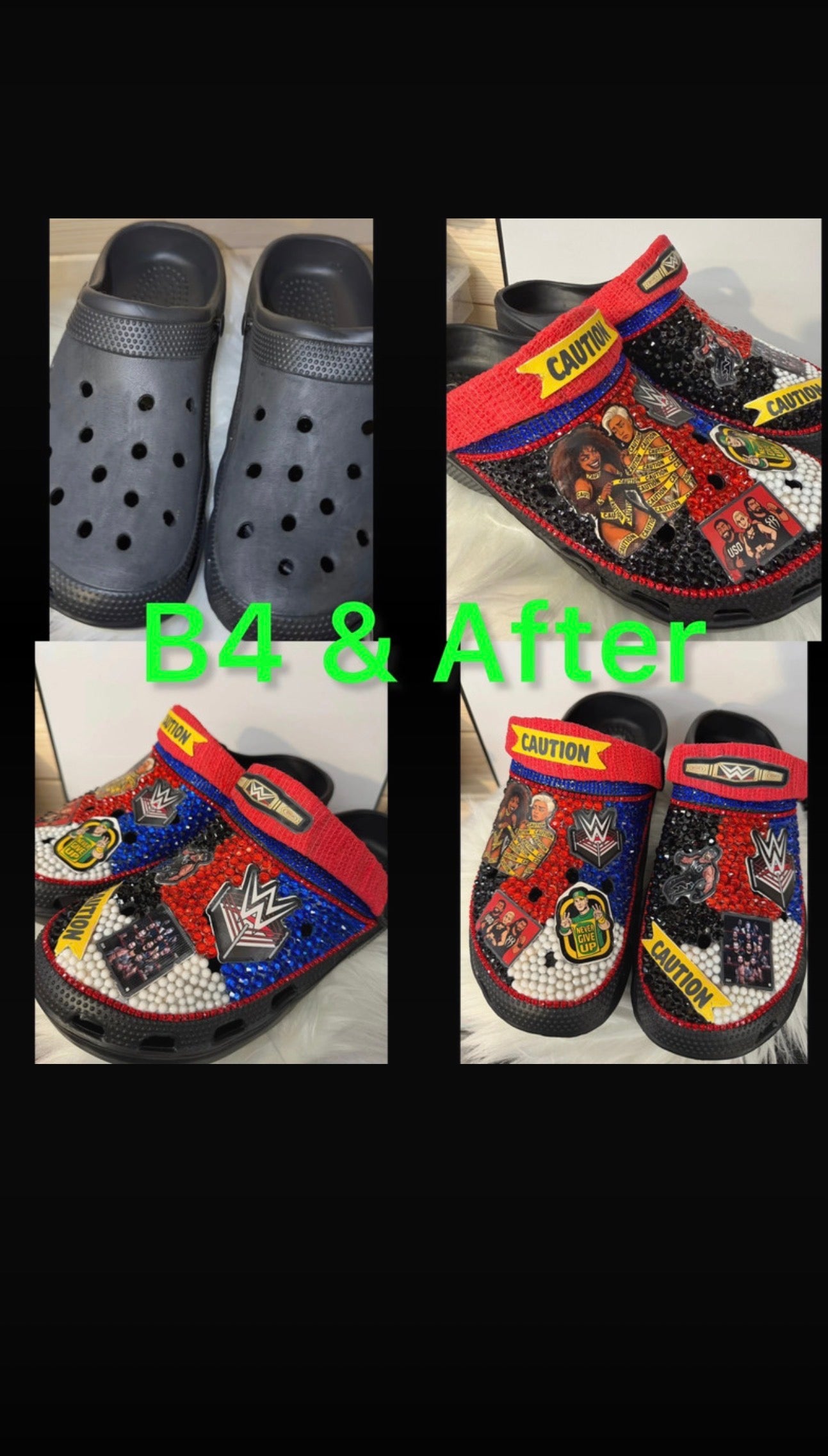 Customised Clogs size 9 Adult