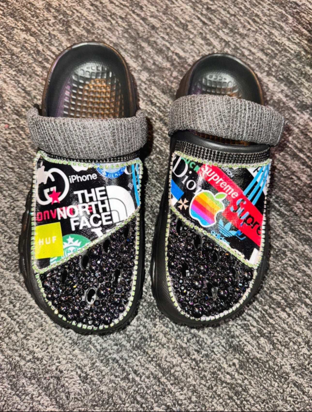 Customised Crocs/clogs size 7