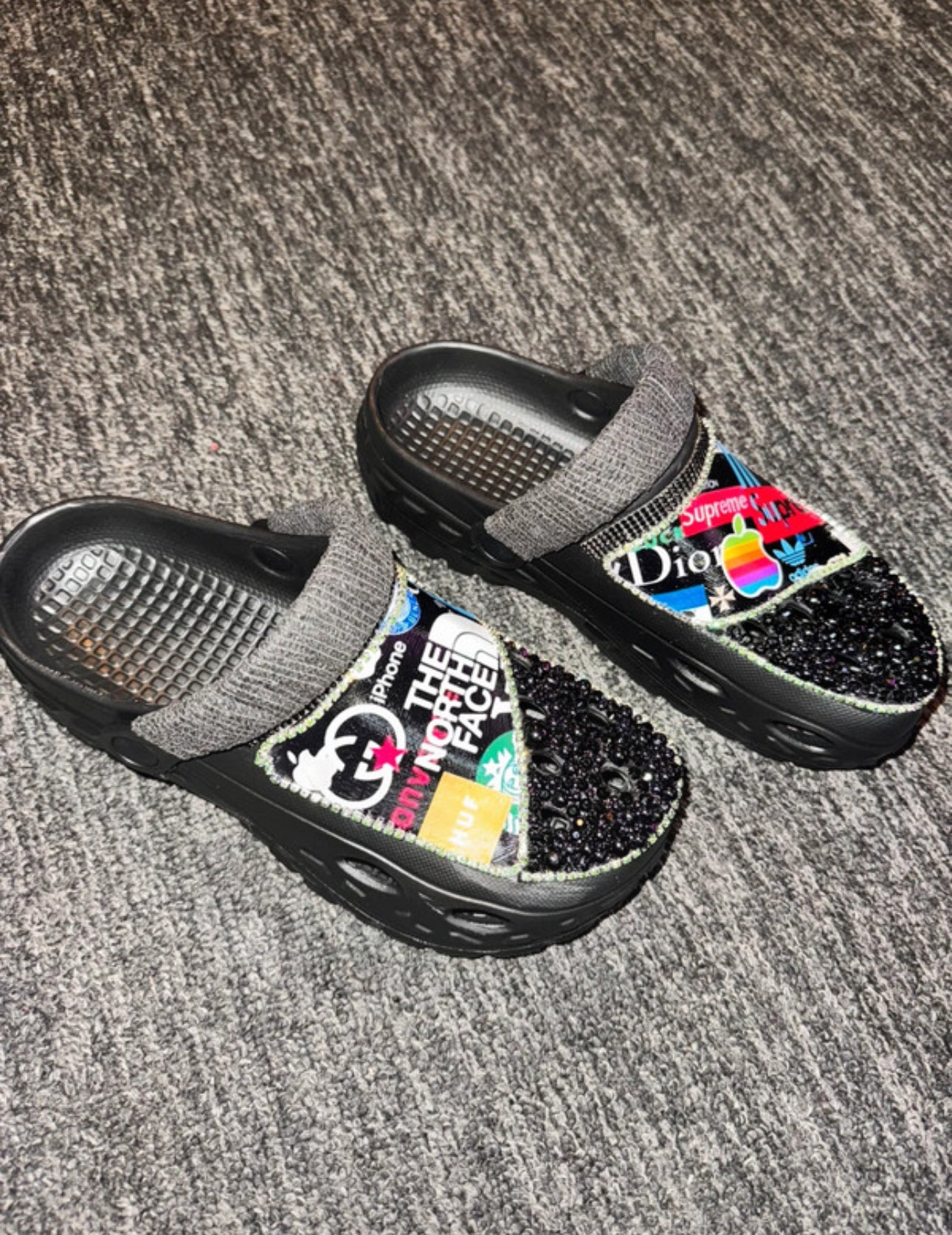 Customised Crocs/clogs size 7