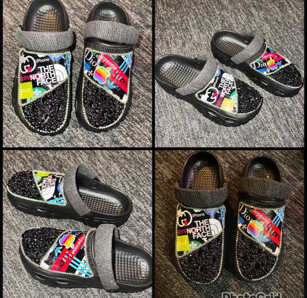 Customised Crocs/clogs size 7