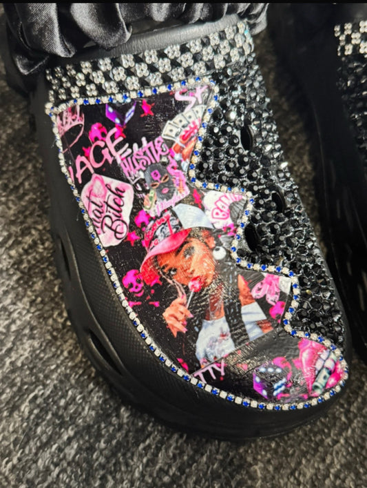 Customised Crocs/clogs size 8