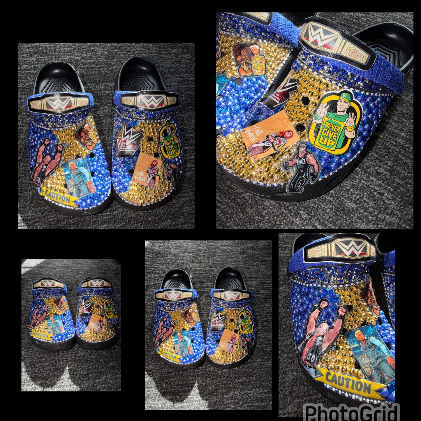 Customised Crocs/clogs size 7