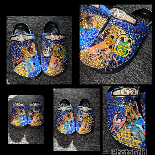 Customised Crocs/clogs size 7