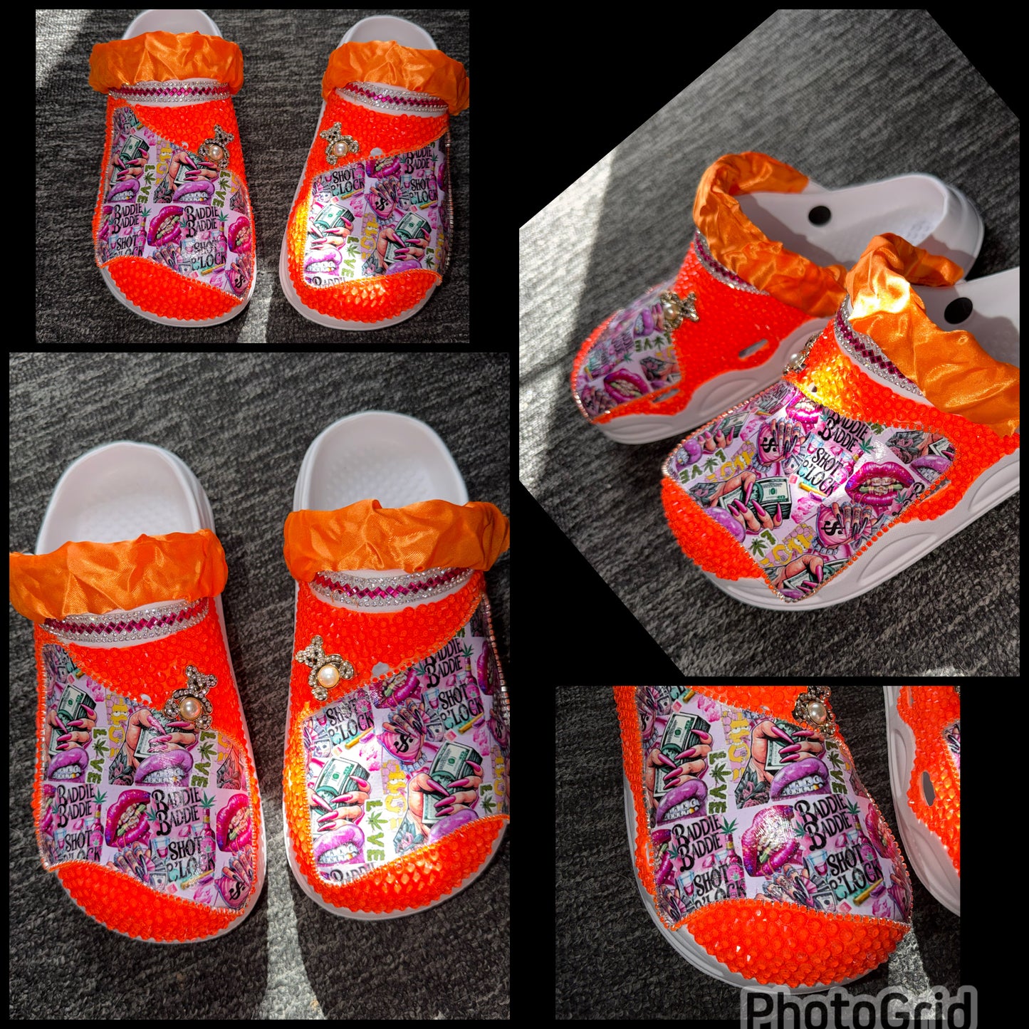 Customised Crocs/clogs size 6.5-7